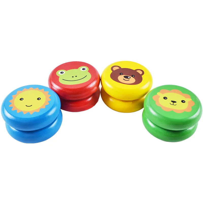 Baby Classic Toys Wooden Yoyo Toys Kids Intelligence Educational Toy Hand-Eye Coordination Development Yoyo Toy Random Color