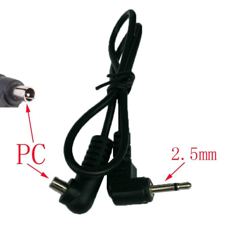 1-10pcs PC-2.5mm PC-3.5mm PC-PC Cord Plug PC Sync Cables Jack for Male Flash Trigger Camera 30cm