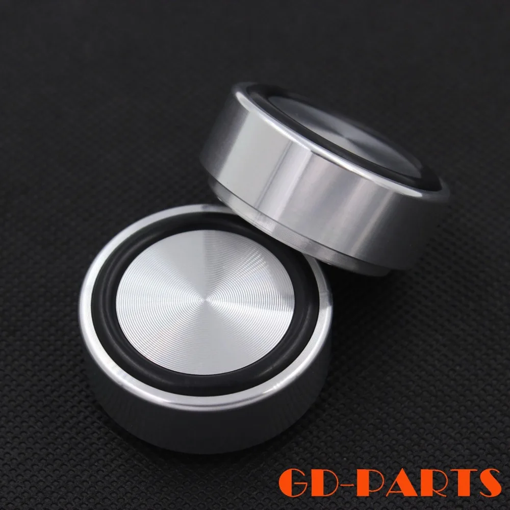 4pcs 39*17mm Silver Anodized CNC Machined Full Aluminum Isolation Feet Mat Pad For PC Chassis Speaker Cabinet DAC CD Turntable