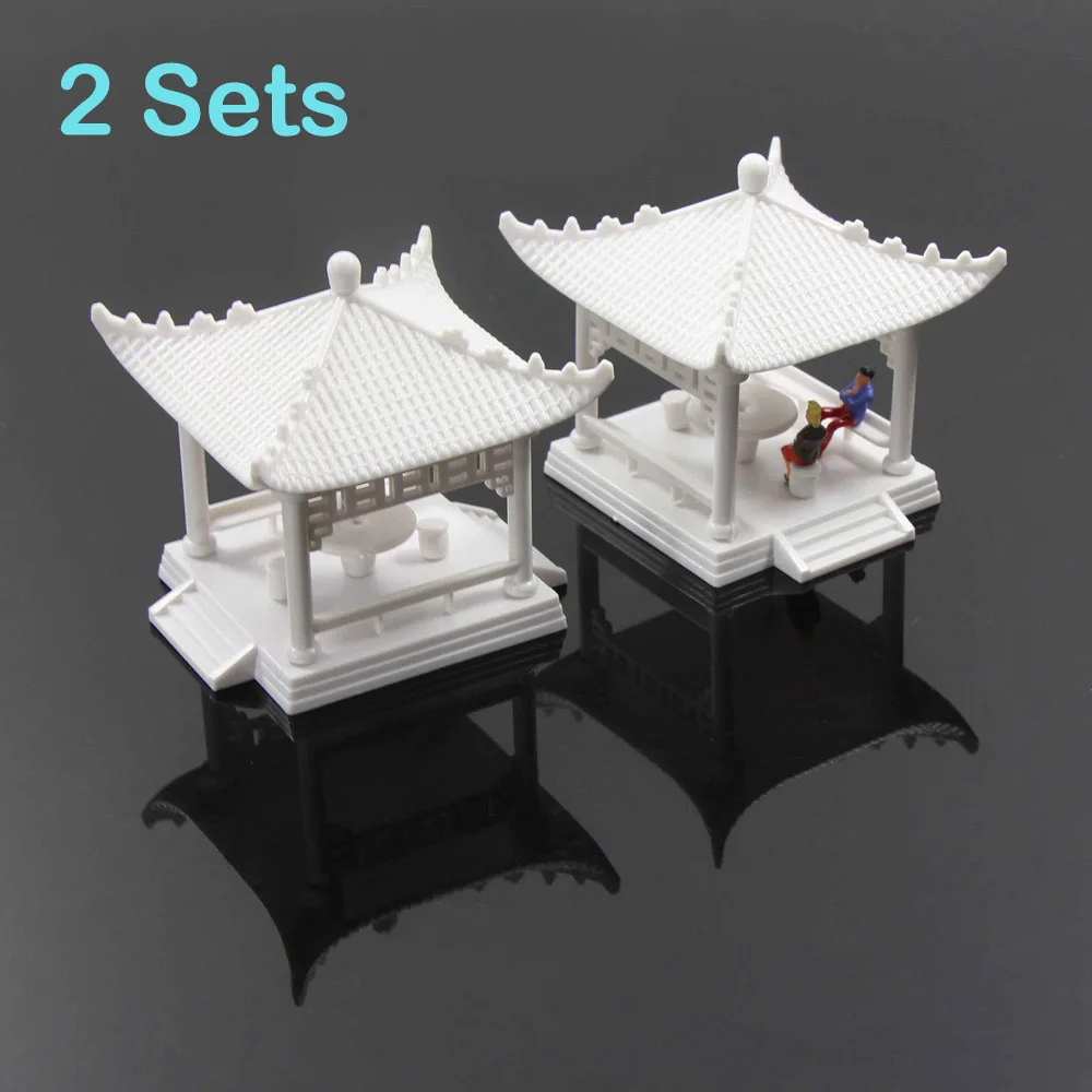 Evemodel GY02 2 sets Model Pavilion Gloriette Chinese Construction Education 1:150 1:100 1:75 Railway Modeling