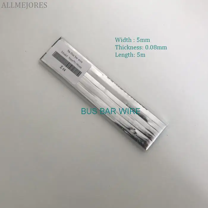 태양 전지 연결 구리 와이어, 태빙 와이어, 버스 바 와이어, 태양 전지 패널, 5mm x 0.08mm, 5 미터