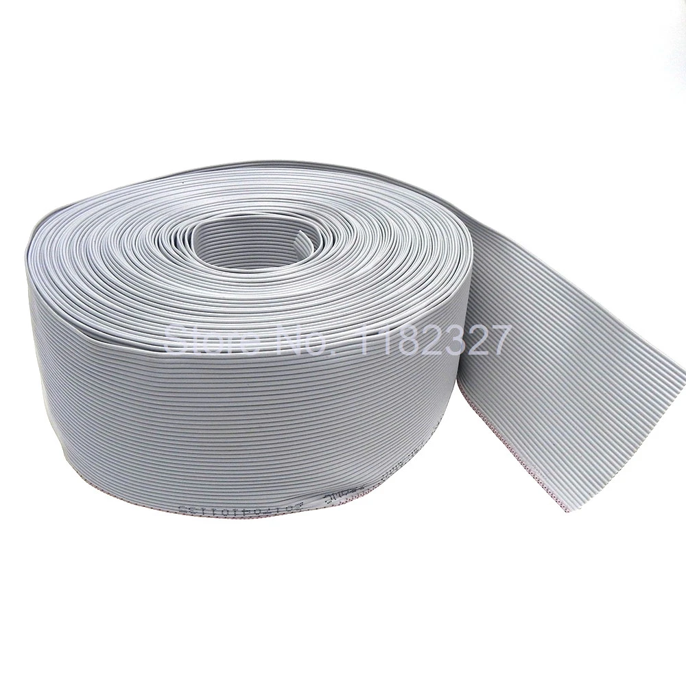 (10 meters/lot) Flat Flex Ribbon Cable 40Pin 1.27mm 10 meters long grey color IDC flat cable