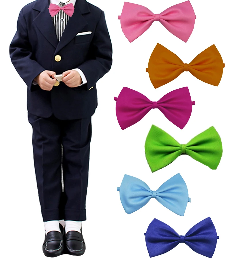 Children Fashion Formal Cotton Bow Tie Kid Classical Bowties Colorful Butterfly Wedding Party Pet Bowtie Tuxedo Ties