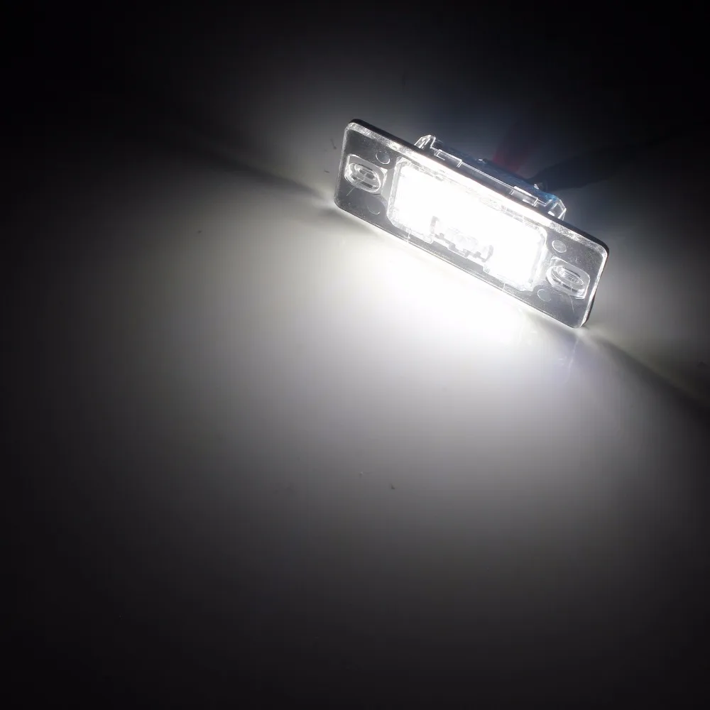 ANGRONG 2x LED License Number Plate Light No Error For VW Touareg 7L Tiguan 5N Passat Golf 5D Passat B5.5 5D (CA204)