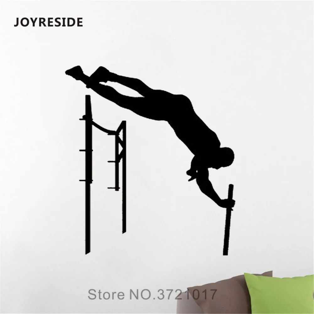 JOYRESIDE Pole hop Sticker Sport high jump Decals Vinyl Interior Kids Boys Room Living Room Bedroom Home Design Art Mural A1357