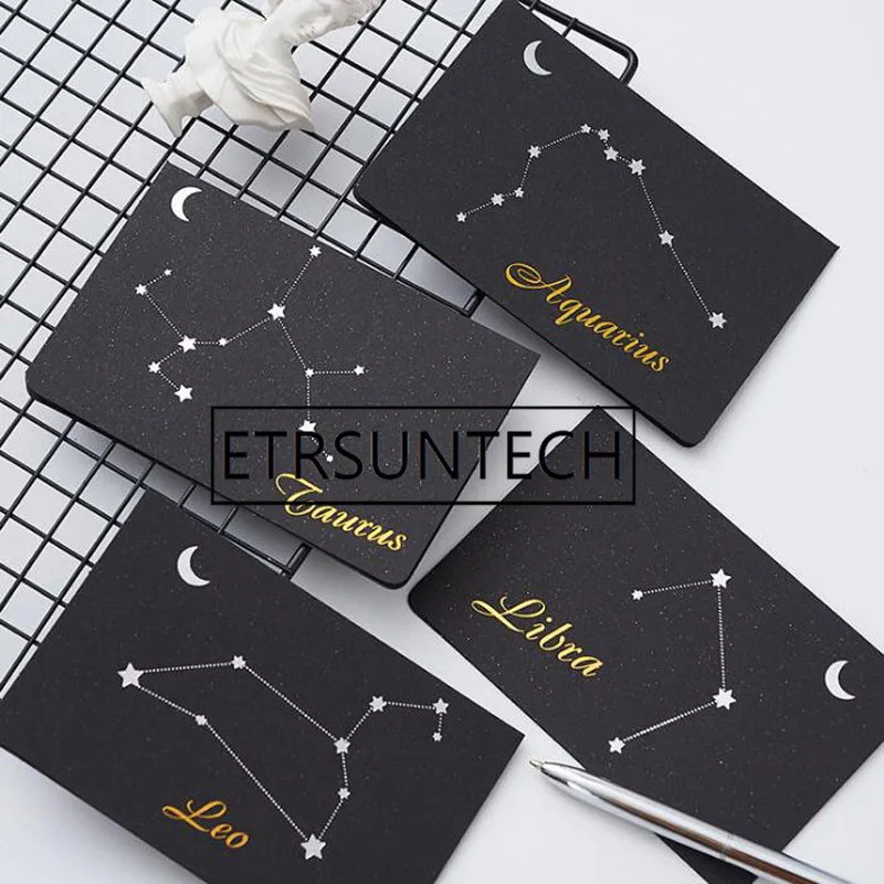 600pcs Vintage Zodiac Twelve Constellations Greeting Card Mysterious Postcards Message Card Party Supplies