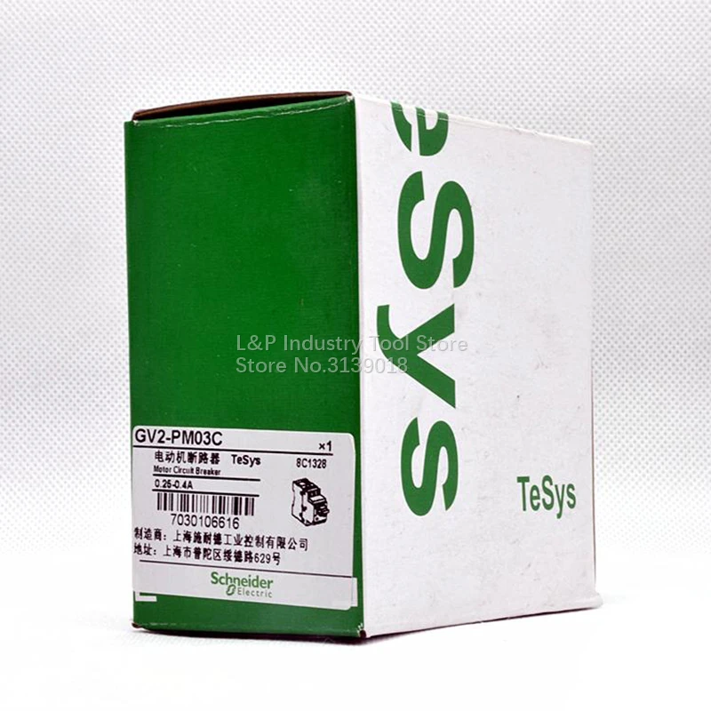 100% Nuovo Originale Schneider GV2-PM03C Motore Magnetico Interruttore di Protezione TeSys Deca GV2PM03C 0.25-0.4A 3P Aggiornamento In Nero