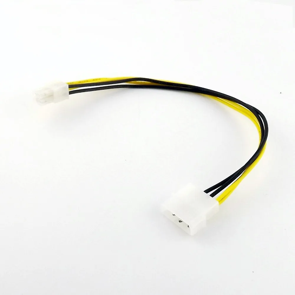 2pcs 4 Pin Molex to P4/64 Bit ATX 12V Power Internal PC Power Adaptor Connector Cable Cord 20cm