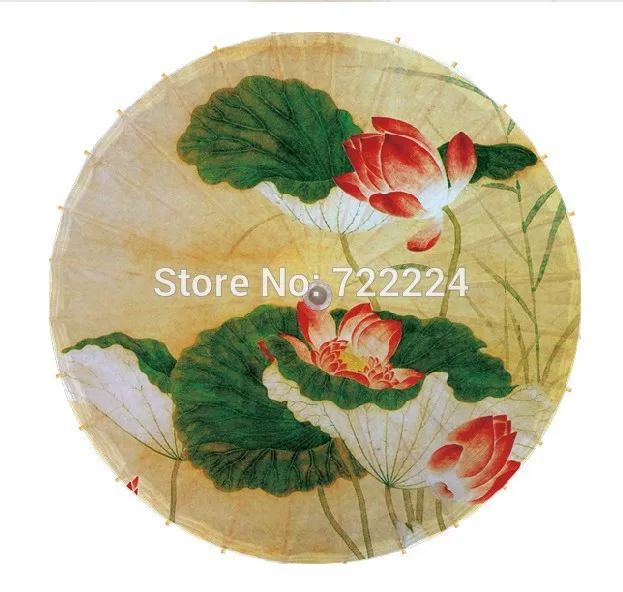 Free shipping Dia 50cm colorful lotus painting pictures chinese unique handmade cosplay parasol Child gift oiled paper umbrella