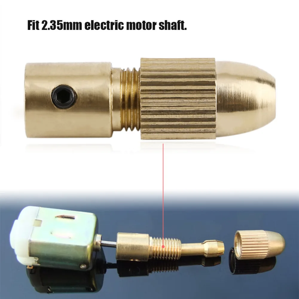 6pcs 0.5-3mm Copper Chucks and 2.35mm/3.17 Electric Drilling Bit Collet Micro Twist Drill Chuck Collets Power Tools High Quality