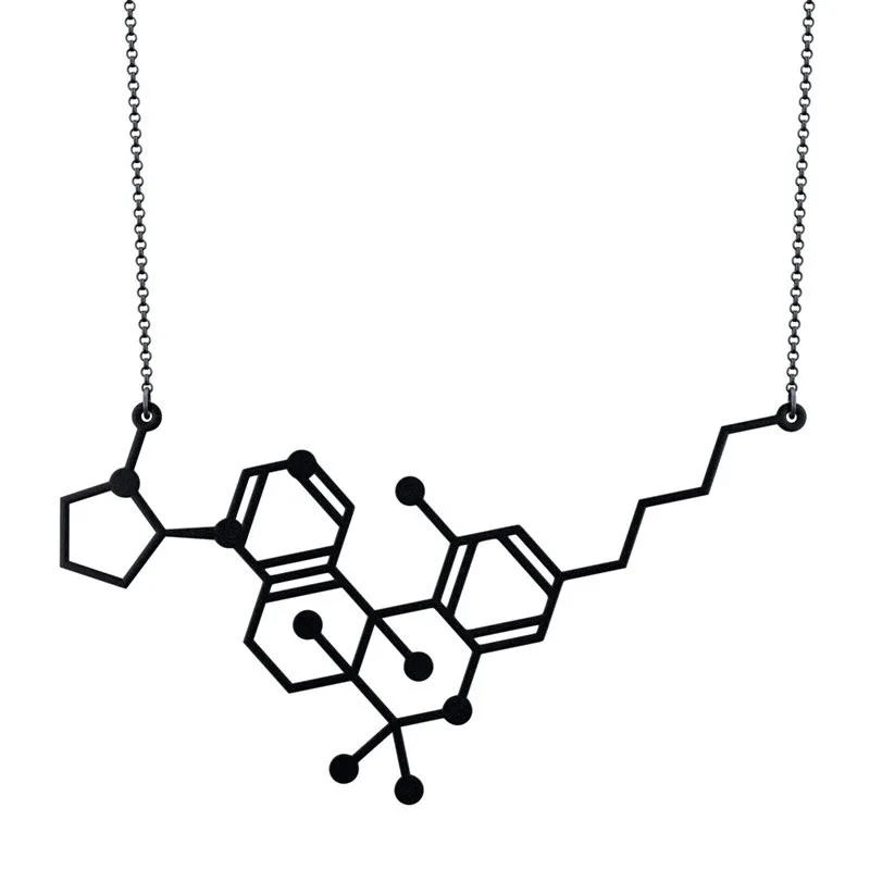 Spliff Molecule Necklace Color Free