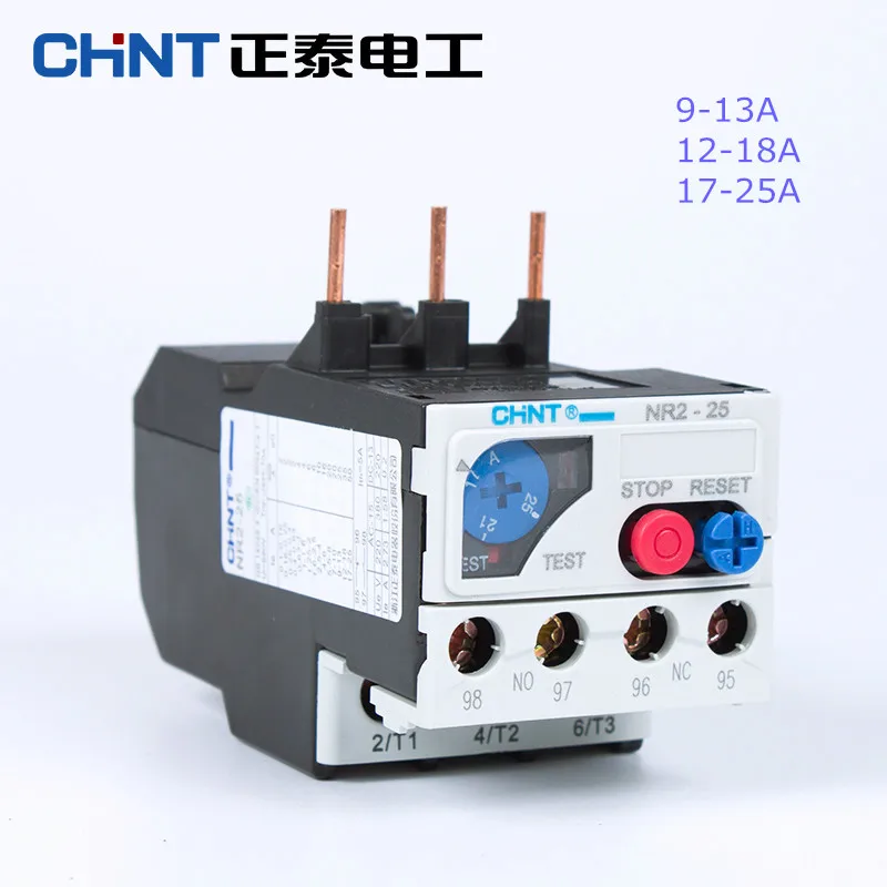 CHINT Thermal Overload Relay Temperature Overload Protector Current Relay NR2-25/Z 9-13A 12-18A 17-25A