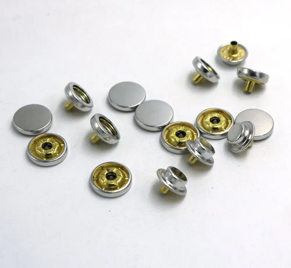 High-grade copper special fastener metal buttons Rivet clasp brass Snap fastener snap button down jacket buttons 12mm/15mm 20pcs