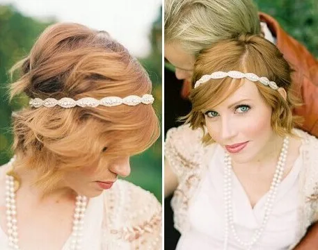 Super Deal!Hand-Made Brilliant CZ Diamond Bridal Headband/ DIY เจ้าสาว Headwear/ชุดอุปกรณ์เสริม30