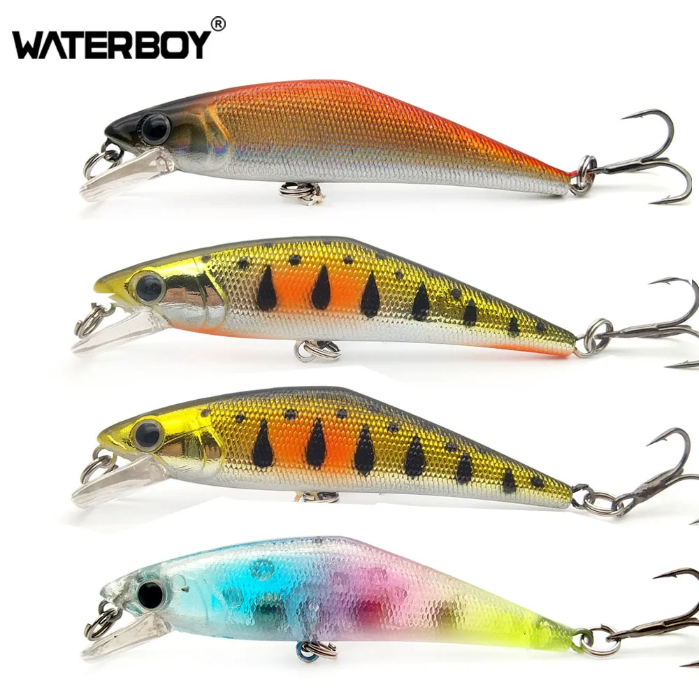 

WATERBOY 6.3cm 6.3g Minnow Wobblers lure Hard Fishing baitArtificial Plastic Fish Tackle 2019 Classic New Model Factory Price