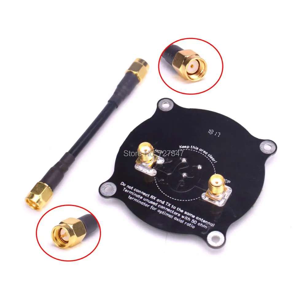 NEW 5.8GHz Triple Feed Patch Antenna SMA / RP SMA Directional Circularly Polarized Antenna for FPV Fatshark Goggles RC Drone