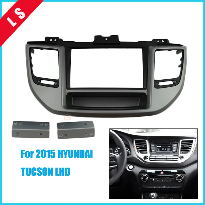 

Double 2 DIN Audio Front Surround Frame ABS Panel Fascia Board For 2015 Hyundai Tucson (LHD) 2DIN,Dash Mount Kit Adapter Bezel