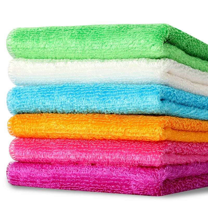 Bamboo fiber dish towel polyester cloth thick bamboo fiber washing cloth do not dip oil water absorbent kitchen washing towel