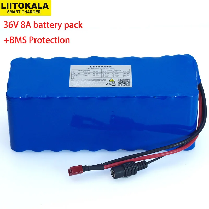 

LiitoKala 36V 8Ah 10S4P 500w 18650 Rechargeable battery pack ,modified Bicycles,electric vehicle 36V Protection with BMS