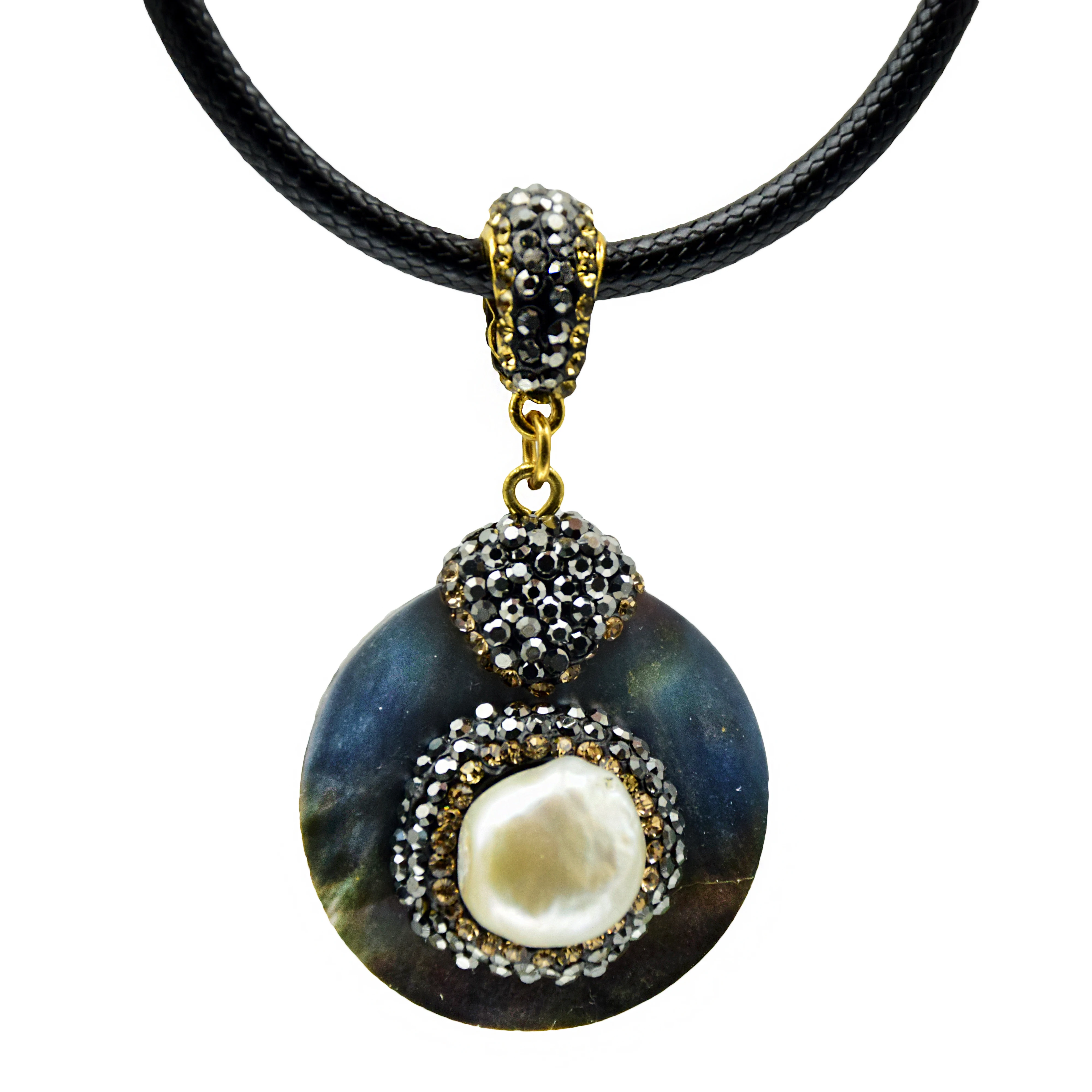 New Charm shell initial necklace women & pearl pendants boho 2019 diy fashion jewelry for women