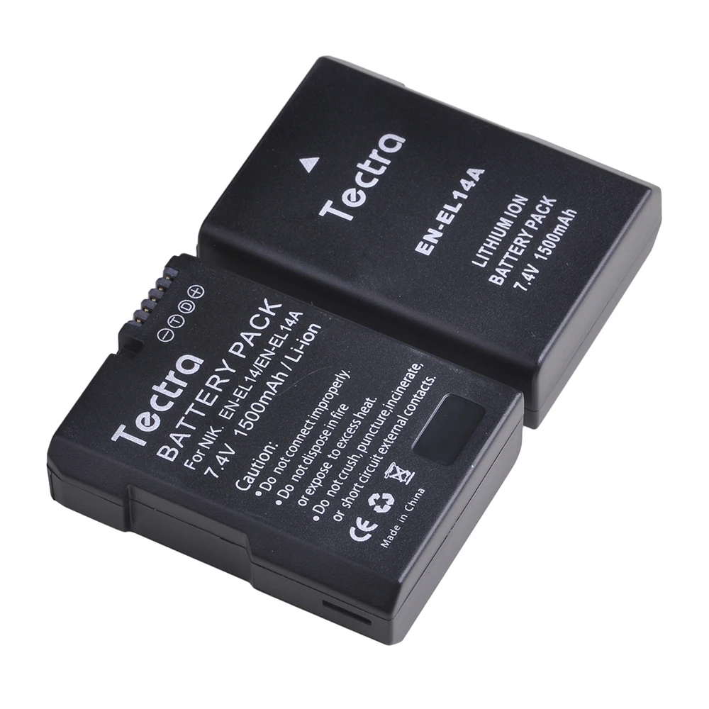 1500mAh EN-EL14 Battery/LCD Charger for Nikon D3500 D3100 D3200  D3400 D5600 D5100 D5200 D5300 D5500 ENEL14 EN-EL14A