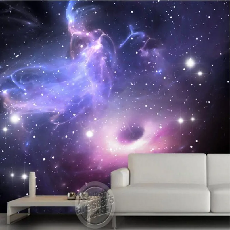 

wellyu Customized large-scale mural 3D modern simple Star space high toggle latest TV backdrop wallpaper papel de parede