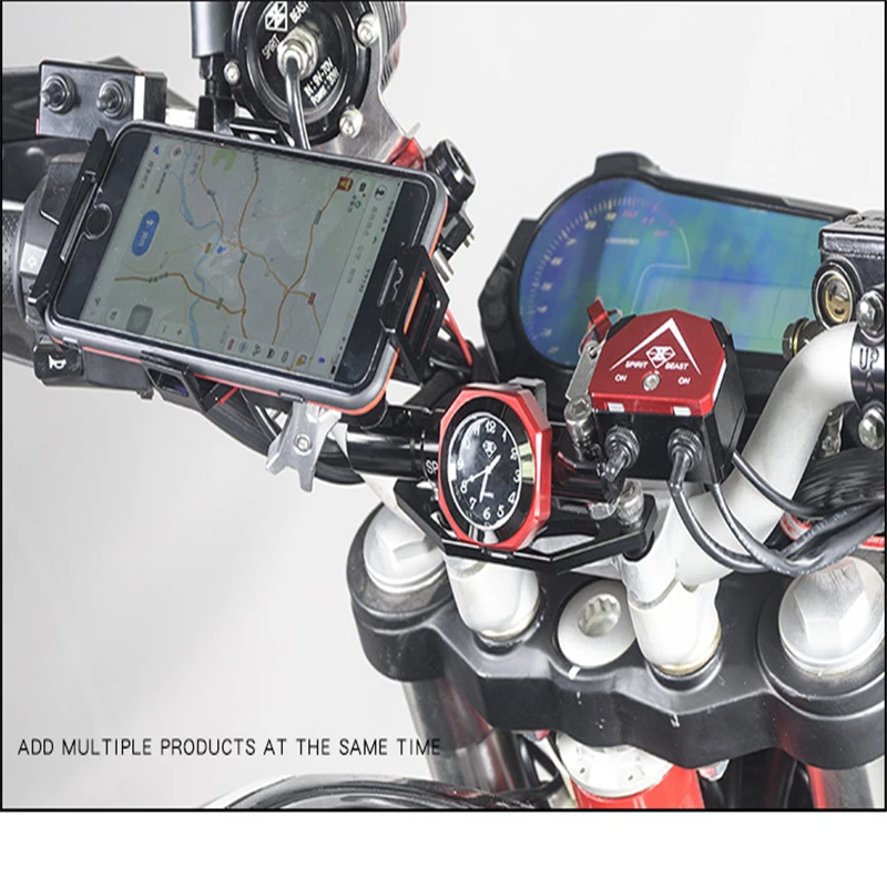 Motorcycle Scooter Handlebar Stent Modified Decorative Pressure Code Mobile Stent Multifunctional Light Bracket Compression Code