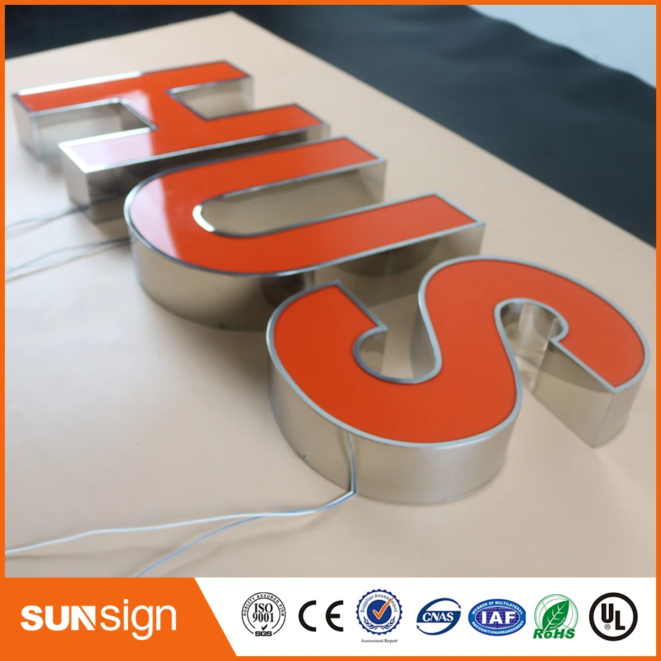 Elektronische Teken Rvs Light Kanaal Brief