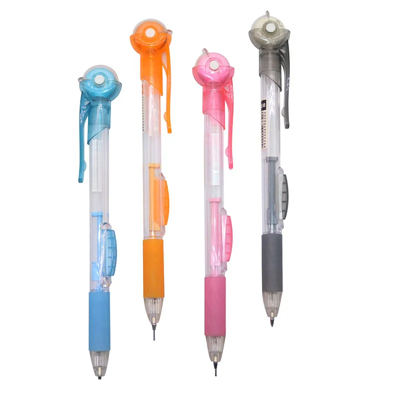4 Pcs/lot Pencil Matching eraser 0.7mm Plastic Automatic pencil Lead Holder Mechanical Draft Pencil Drawing 0.9mm pen Holder
