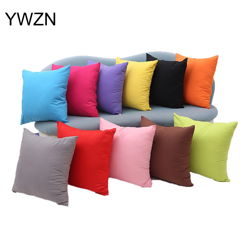 Candy Color Pillow Case Cover Solid Color Pillow Case Simple Candy Color Pillow Case Decorative Pillowcases Colorful Pillow Case