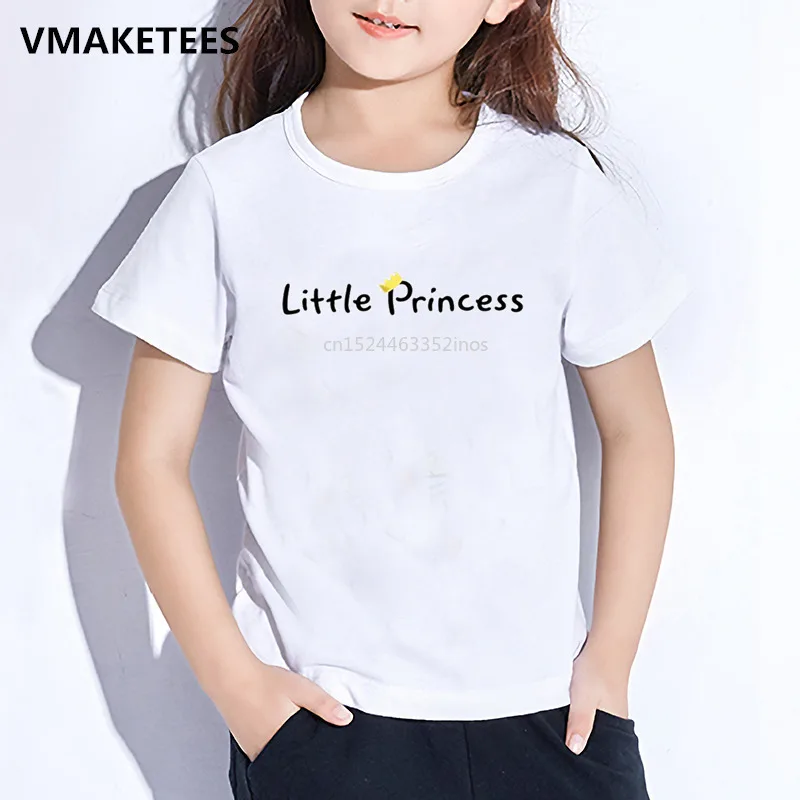 Camiseta de manga corta para niños y niñas, Camiseta con estampado de letras de princesas de papá, ropa divertida informal para bebé, HKP5236