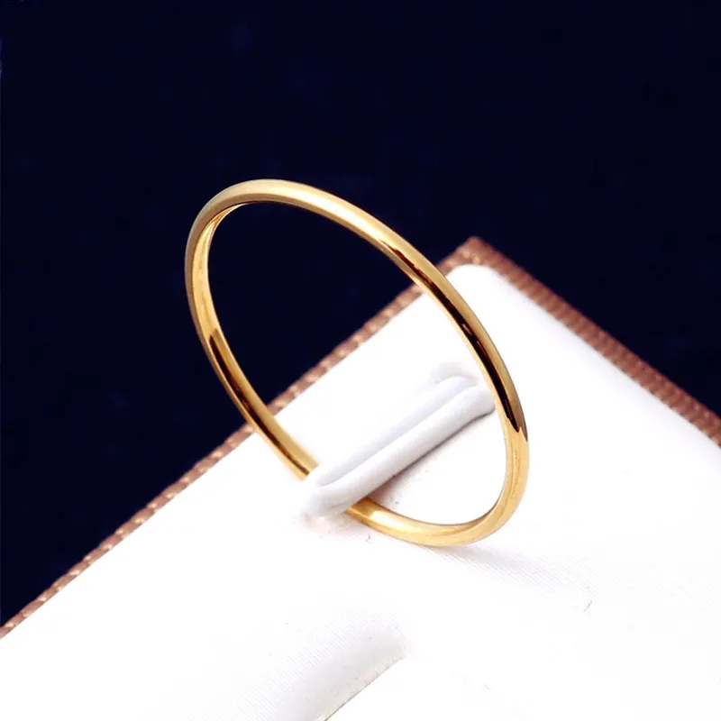 1-6MM wide Fashion Stainless Steel Ring For Woman Man