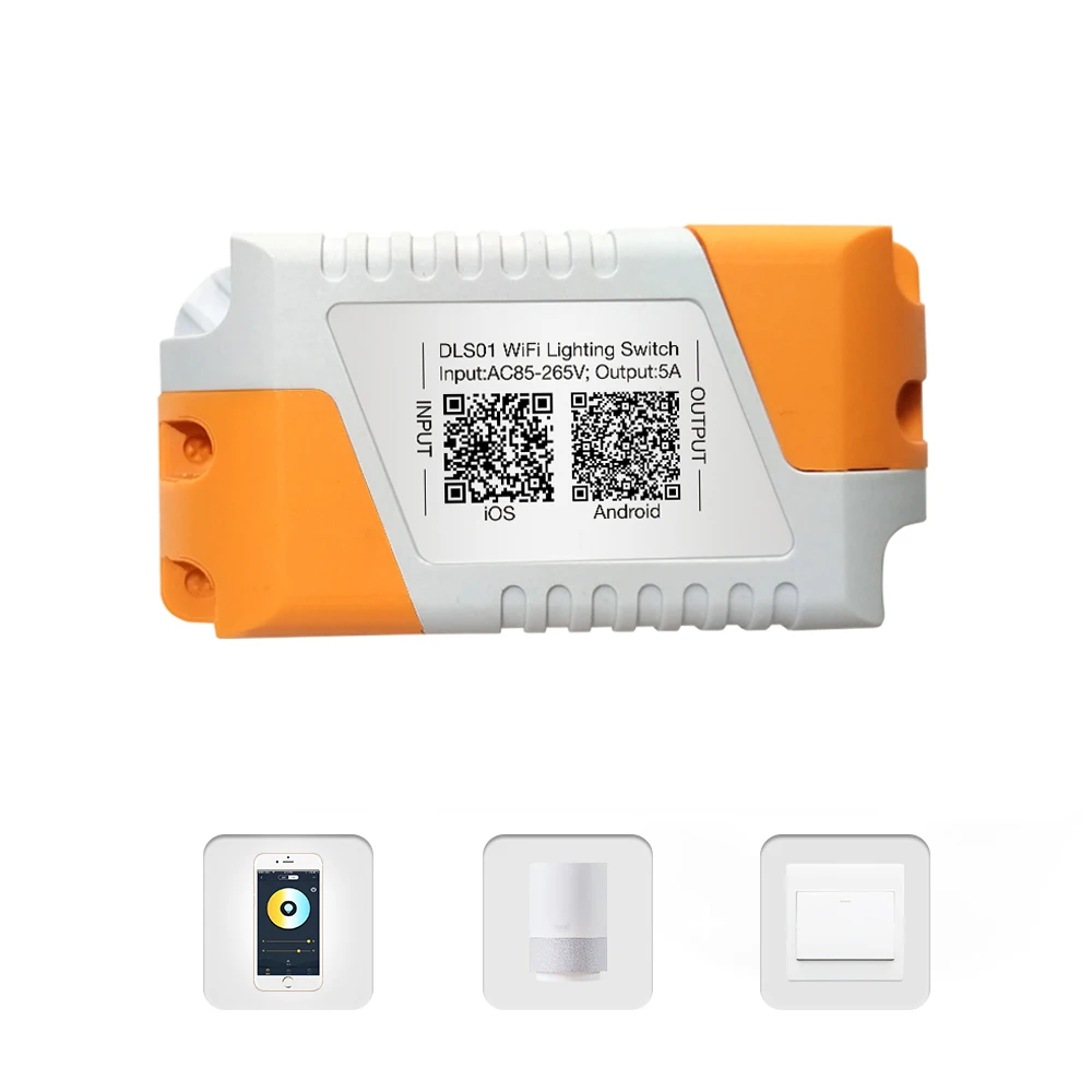 Wifi inteligente interruptor de controle de luz ios android app controle remoto dc 5a ac 85-265v compatível com google alexa