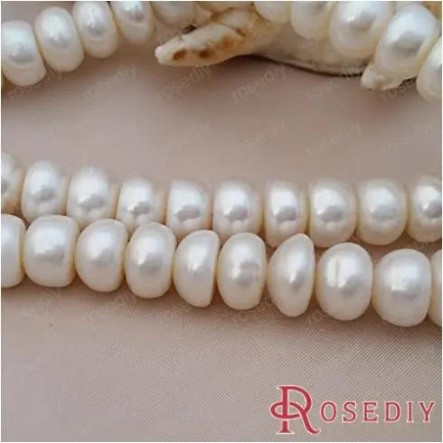 Wholesale 10*6mm Semiround Natural Freshwater Pearls Beads Diy Jewelry Findings Accessories a String Roughly 56 pieces(JM6718)