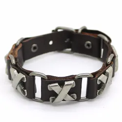 2018 New Accessories For Men And Women  Retro Casual leather Bracelet Men Fashion Punk Bracelet Bracelet