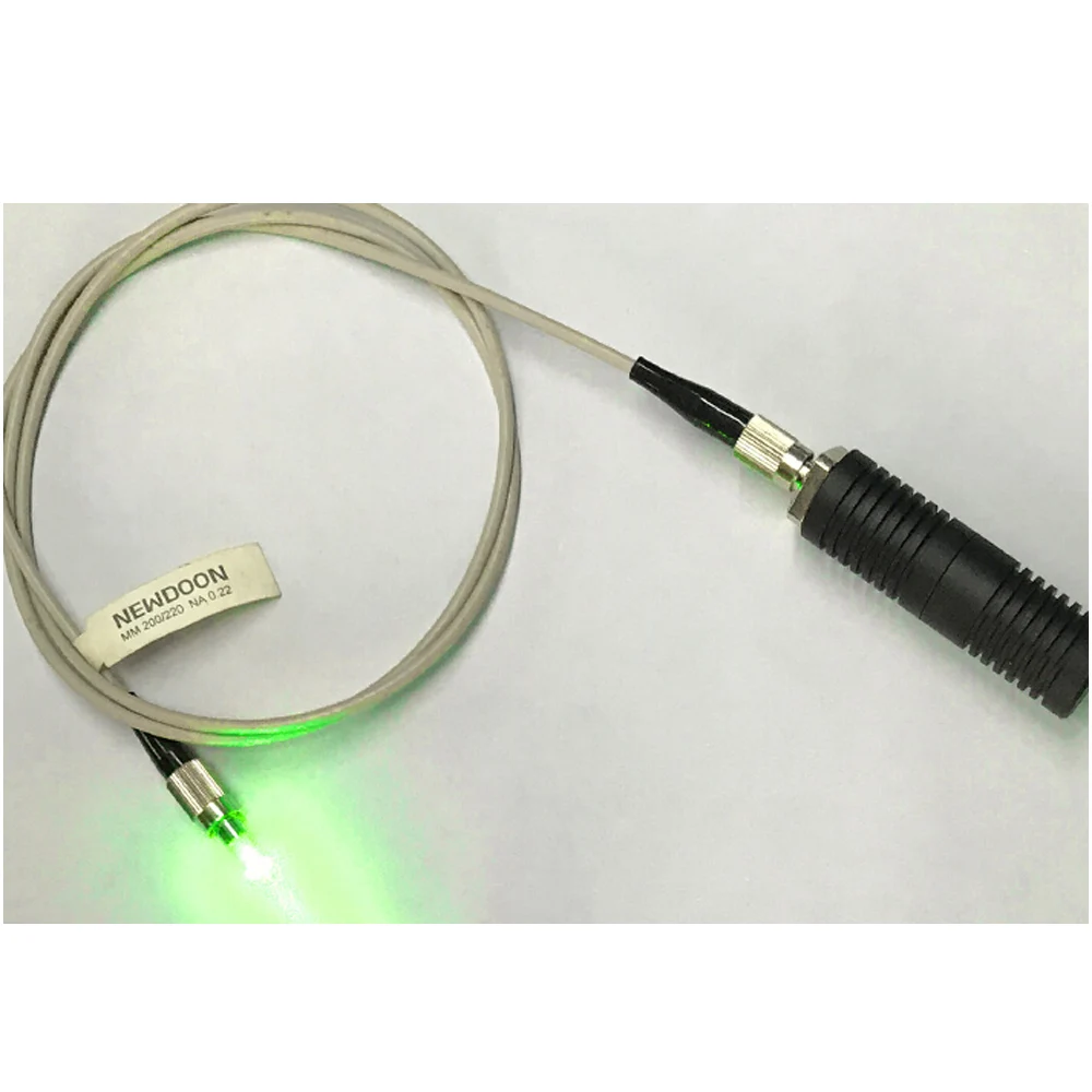 520nm50mw Semiconductor Laser Coupled Fiber Green Laser Module FC Connector Core 200um