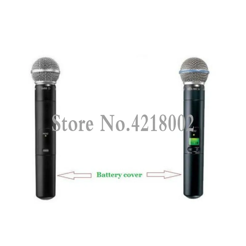 2PCS Wireless Mic Battery Covers Screw On Cap Cup Back Cover Microphone Cover for Shure PGX24 SLX24 SM 58 BETA58 Handheld