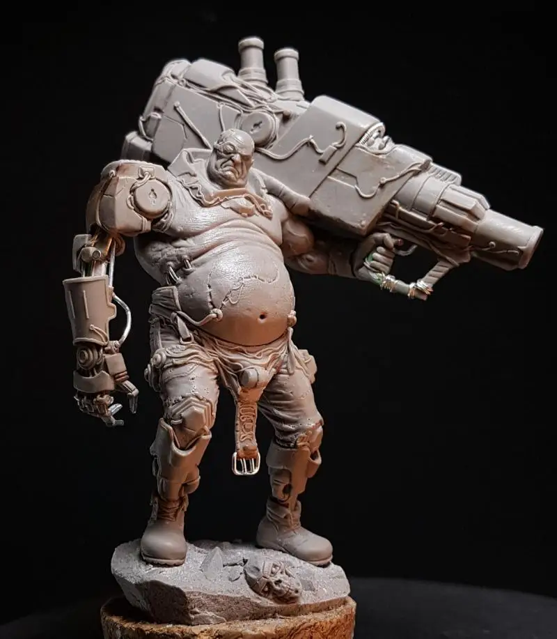 1/24 75MM ancient Orc stand with Manipulator 75mm   Resin figure Model kits Miniature gk Unassembly Unpainted