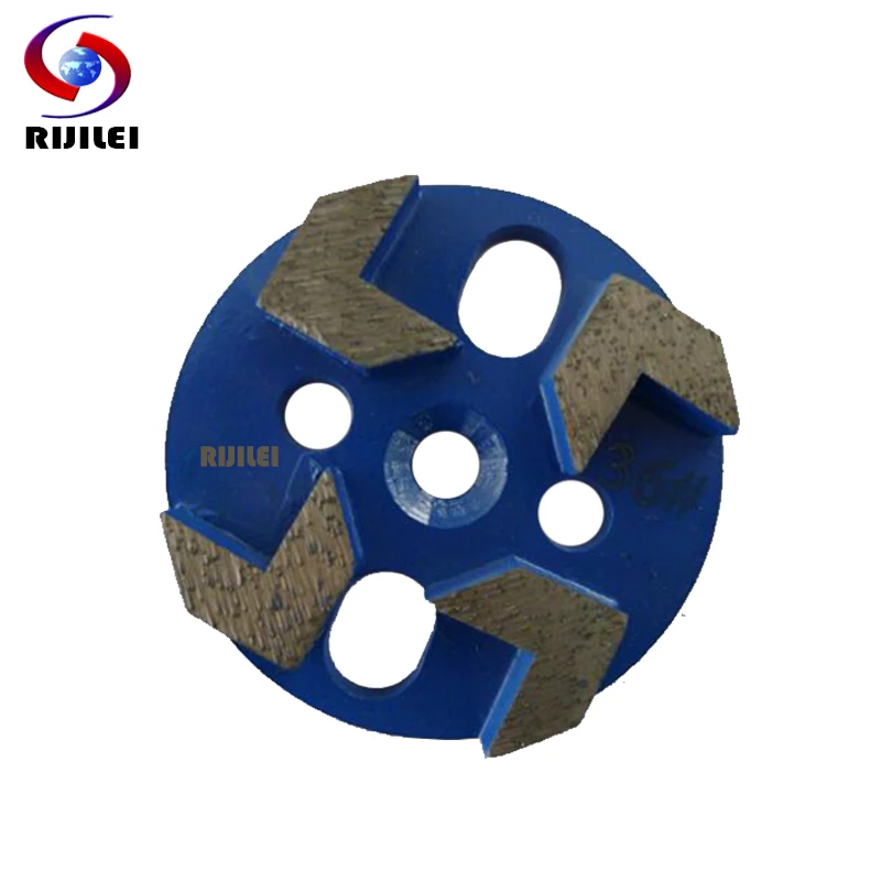 RIJILEI 15 PCS/Lot 3 Inch Magnetic Arrow Segments Diamond Grinding Disc For Concrete Floor 3