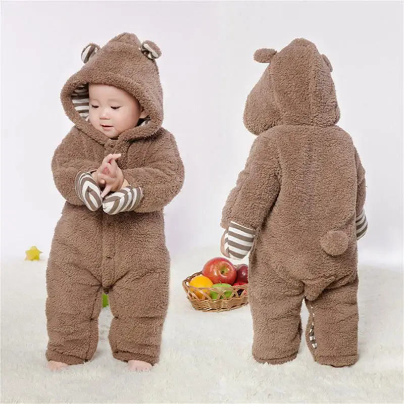 

New Baby Romper Baby Thicken Clothes Newborns Keep Warm Overalls Autumn And Winter Clothing Jumpsuit Baby Boys Costume Wholesale