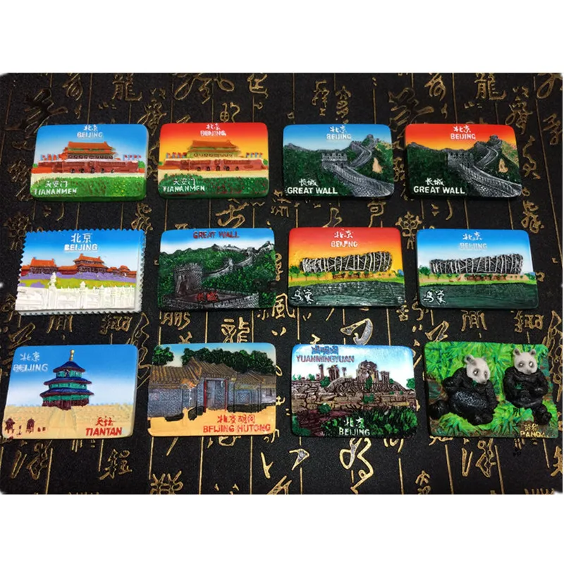 Beijing China Fridge Magnet Great Wall/Tiantan/Palace Museum/Forbidden City Decorative Refrigerator Sicker Tourist Souvenirs