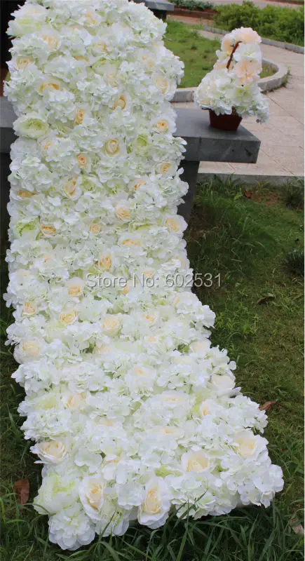 SPR 50*200cm  wedding flower wall  hot stage backdrop decorative factory artificial flower wedding arrangement