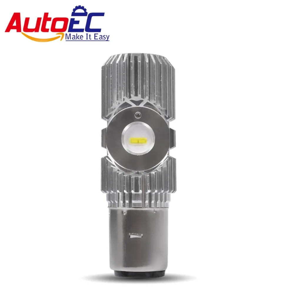 AutoEC 2x 4 LED BA20D 20W Motorcycle Moped ATV Headlight Bulb Hi/Lo Motorbike Head Lamp Scooter Accessories For Suzuki #MTL026