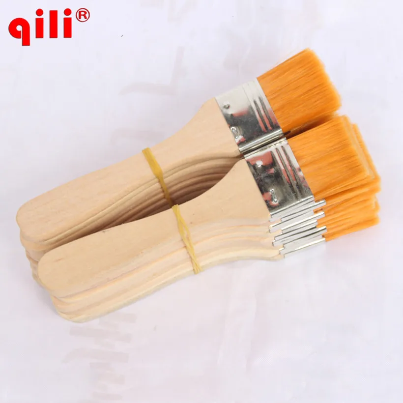 Qili Nylon Hair Brush Car Cleaner With Wood Handle Easy To Clean Wooden Cleaning Brush