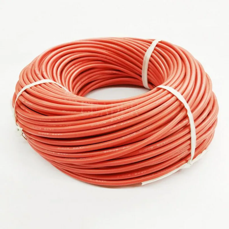 100 Meters/Roll 14 Gauge (AWG) Super Soft and Flexible Silicone Rubber Wire Cable Black/Red