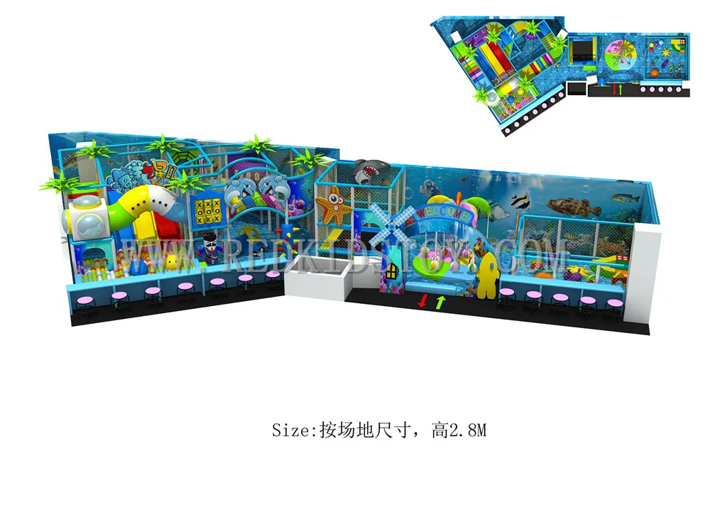 Custom-made Nursery Indoor Playground CE Approved Smelless HZ151103A