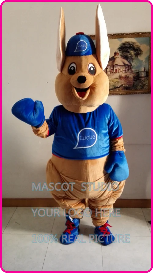 

mascot blue boxing kangroo roo mascot costume custom fancy costume anime cosplay mascotte theme fancy dress carnival costume