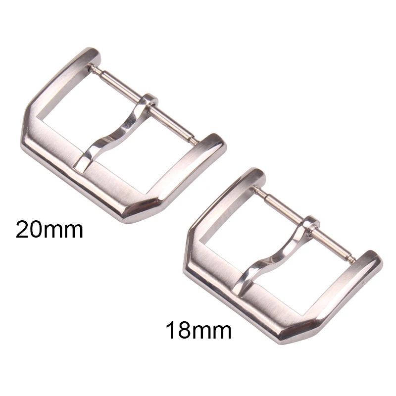 Stainless Steel Watch Strap Clasp 16mm 18mm 20mm 22mm Polished Brushed High Quality Silver Watchband Accessories Tang Pin Buckle