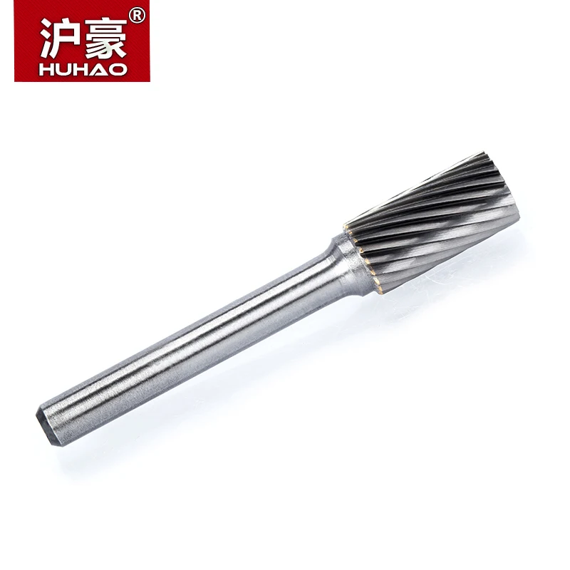 HUHAO 1pc 6mm Shank Tungsten Steel Cutter Metal Grinding Carving Head Rotary File Router Bit For Metal Polishing Type A