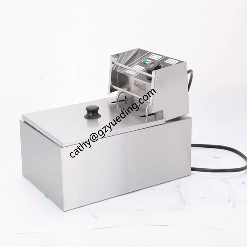 Table Counter Top Automatic Commercial Stainless Steel one tank one basket 6L Electric Deep Fryer for Sale